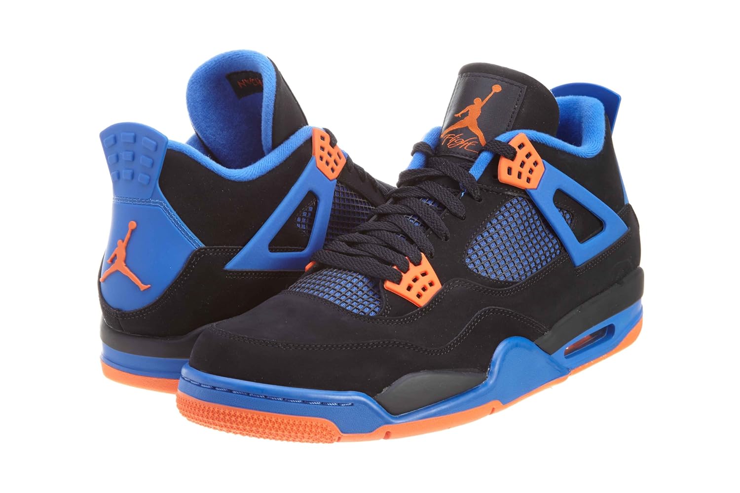 air jordan retro 4 black orange blue