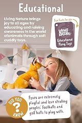 Living Nature Husky Stuffed Animal 8 Inch Soft Toy Educational Tag Eco-Friendly view 4