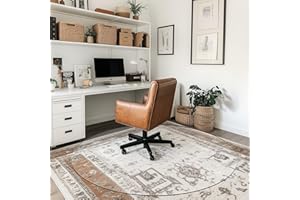 Furnbar Round Office Chair Mat for Carpet & Hardwood, Upgraded 39" x 39" Dual Use Tempered Glass Chair Mat for Chair and Footrest Under Desk