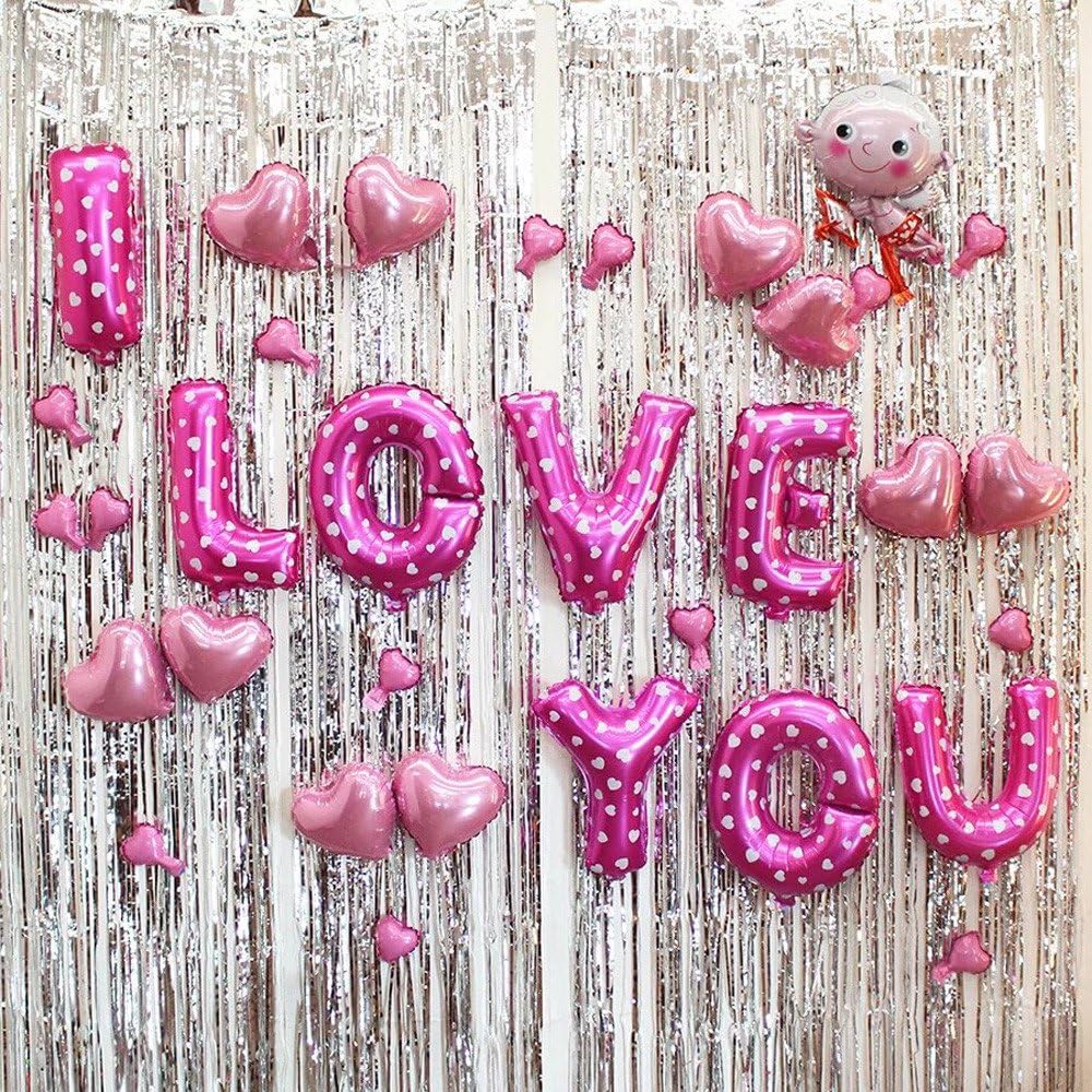 Foil Curtains Backdrop Rose Gold Rainbow Door Tinsel Curtain Fringe Garlands 2m*1m Wedding Birthday Stage Metallic Fringe Props Holiday Celebration Party Decoration Shimmer Curtain veyikdg (Silver)