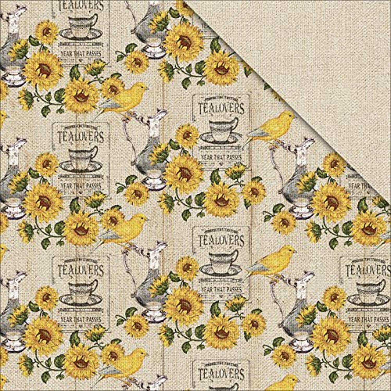 FabScraps Tea Lovers-Country Kitchn Paper, Acrylic, Multicolour, 30.73x33.78x0.1 cm