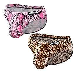JOCKMAIL 2PCS/Pack Men's Leopard Print Underwear