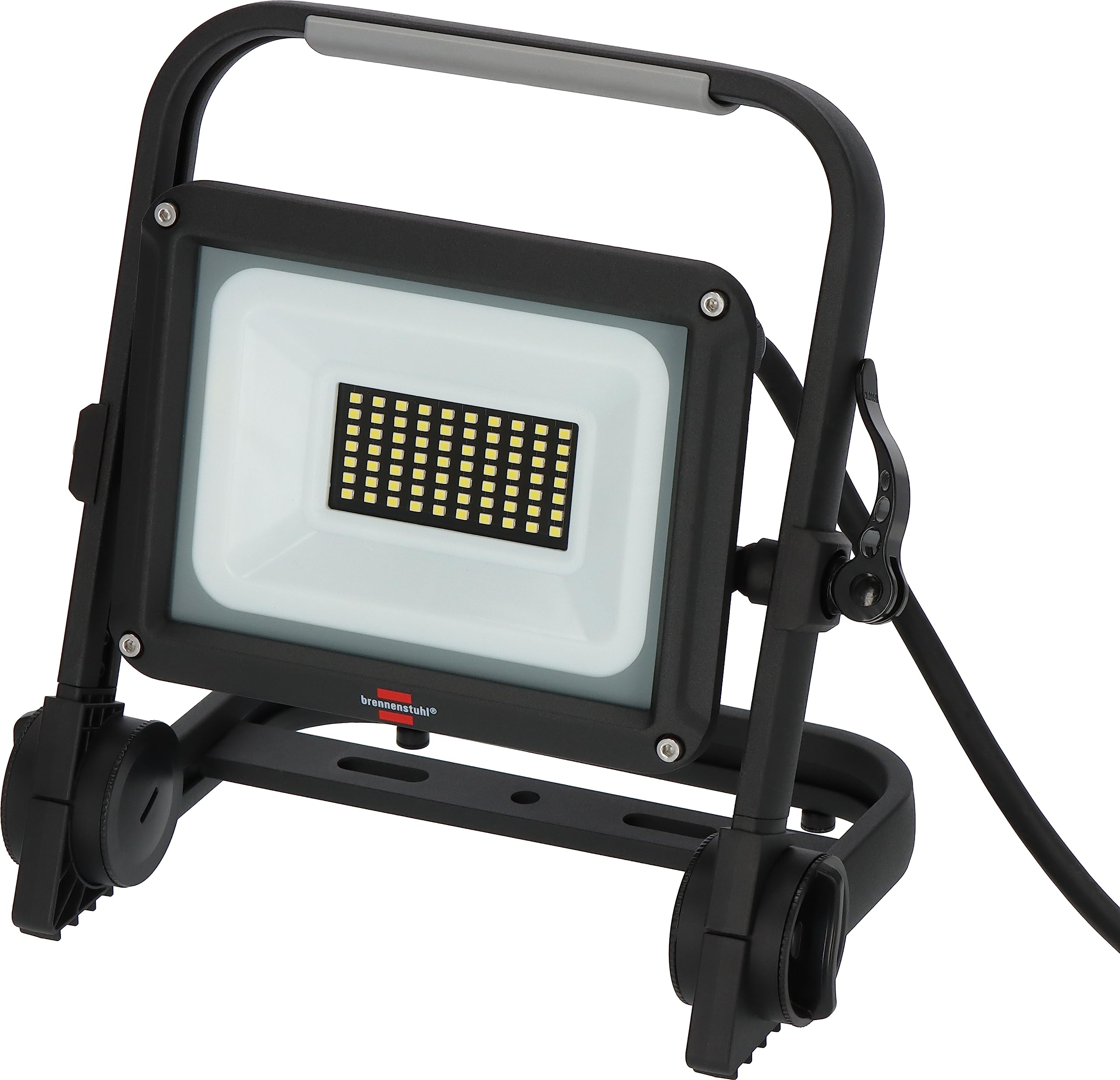 Brennenstuhl Mobile Work Light JARO 4063 M Spotlight for Outdoor use IP65 Floodlight 30W with 3m Cable, LED Worklight with Quick Release Fastener and 3450lm, Black — image 1