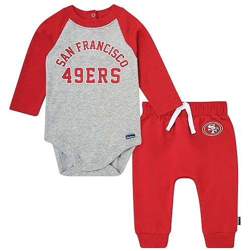 Gerber Baby NFL Onesie Bodysuit and Jogger Set, 49Ers, 3-6 Months