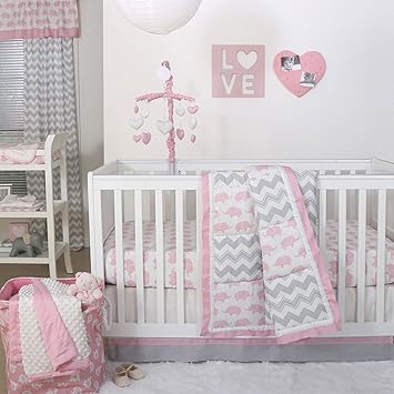 elephant girl crib bedding
