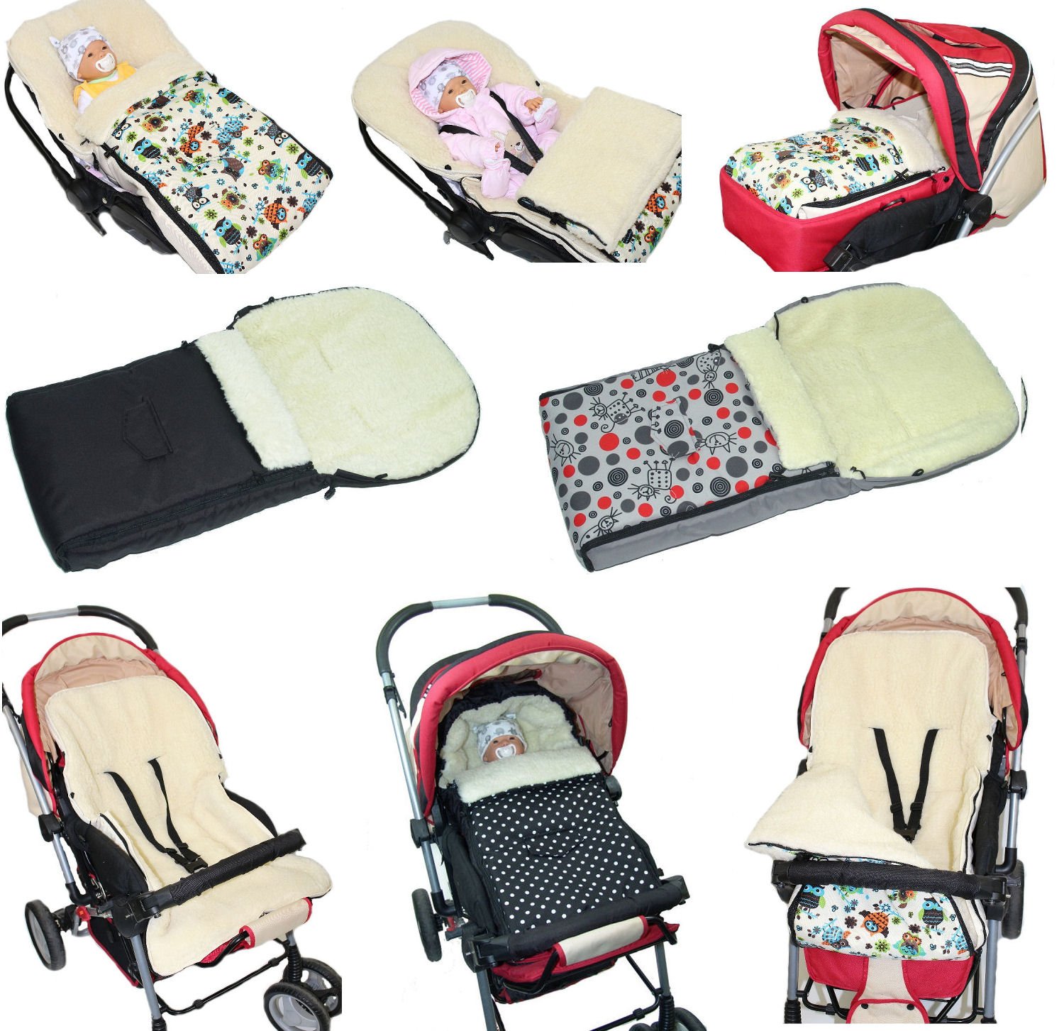 Winterfußsack Fußsack Lammwolle Für Kinderwagen Beige: Amazon.de: Baby