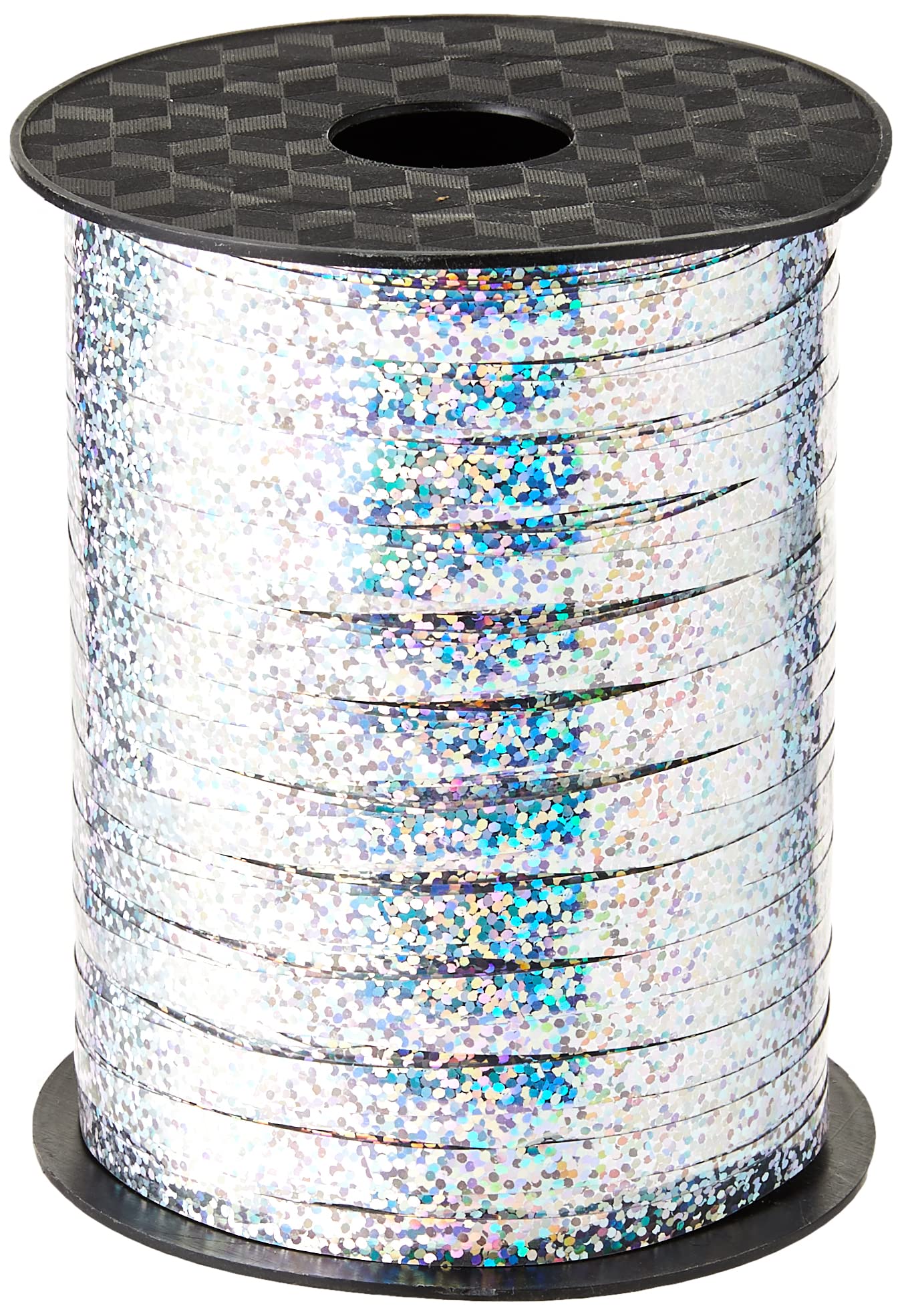Eleganza Poly Curling Ribbon 5mm x250yds, Polyester, Holographic Silver, 9 x 9 x 19 cm