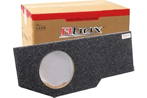 ATREND Bbox Single 12 Inch Subwoofer Sealed Enclosure - Fits 2002-2018 Dodge Ram Quad Cab - Carpeted Car Subwoofer Boxes & Enclosures - Subwoofer Box Improves Audio Quality, Sound and Bass - Charcoal