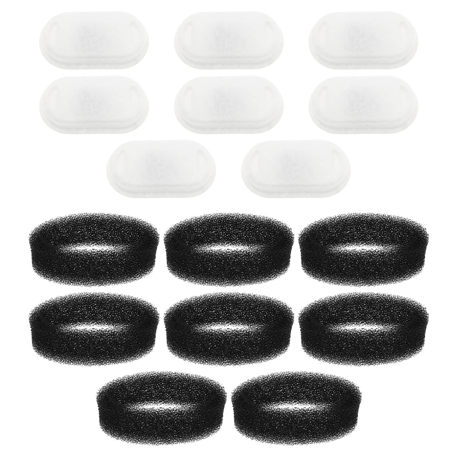 EMSea 8Pcs Pet Water Fountain Filters Replacement with Sponge Compatible with PETLIBRO 67oz/2L Stainless Steel Cat Water Fountain