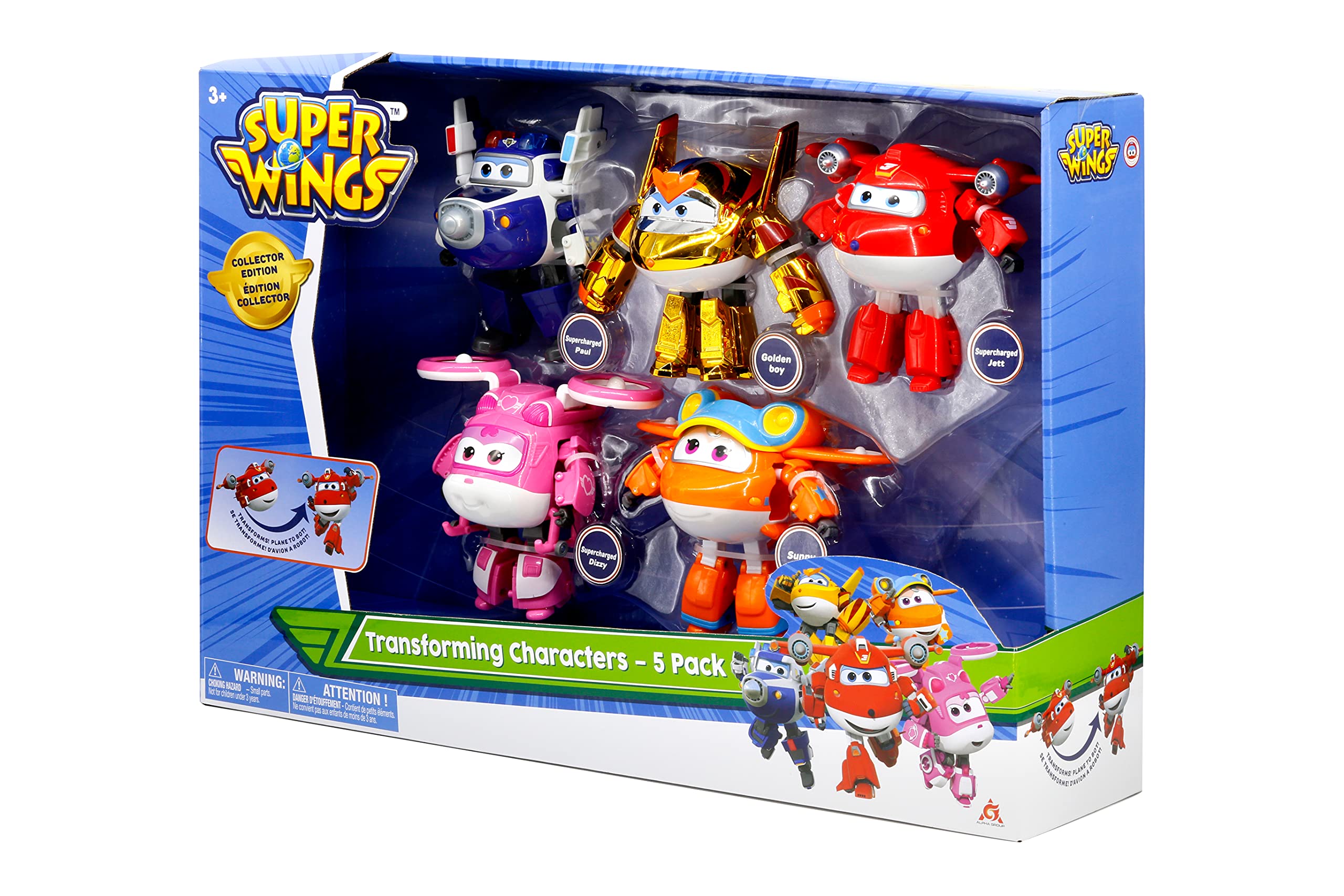 Mua Super Wings 5" Transforming Toys 5Pack, Supercharged Jett
