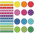 Magnetic Tiles & Circles Fraction Set, 156pcs, 12 Color Coded, Counting & Math Toys