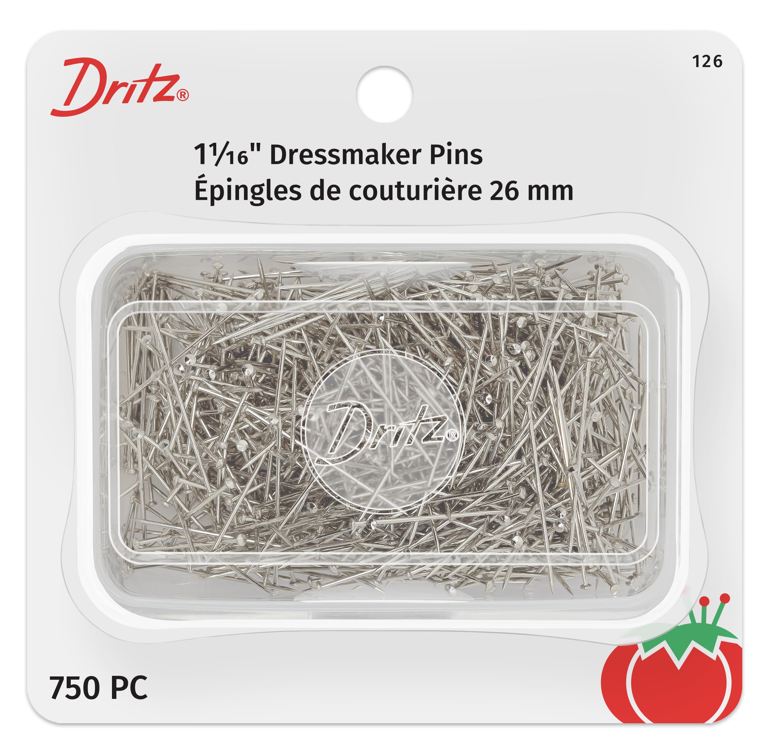 Dritz Dressmaker Pins-Size 17 750/Pkg, Other, Multicoloured