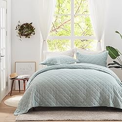 SunStyle Home Quilt Set King Sage Green Lightweight