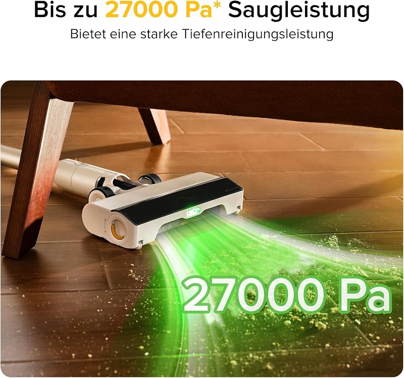 H60 Akku Staubsauger, 27000Pa/300W/60 Min, Staubsauger Kabellos