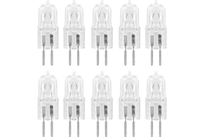 12VMONSTER 10 Pack Clear Dimmable T4 Q35/GY6.35/CL/120V GY6.35 JCD 35 Watt 35W 120 Volt Halogen Light Bulb Electric Wax Melter Plug Oil Warmer Aroma Tart Lighting Kitchen Bathroom Mirror Fixture gy6.35