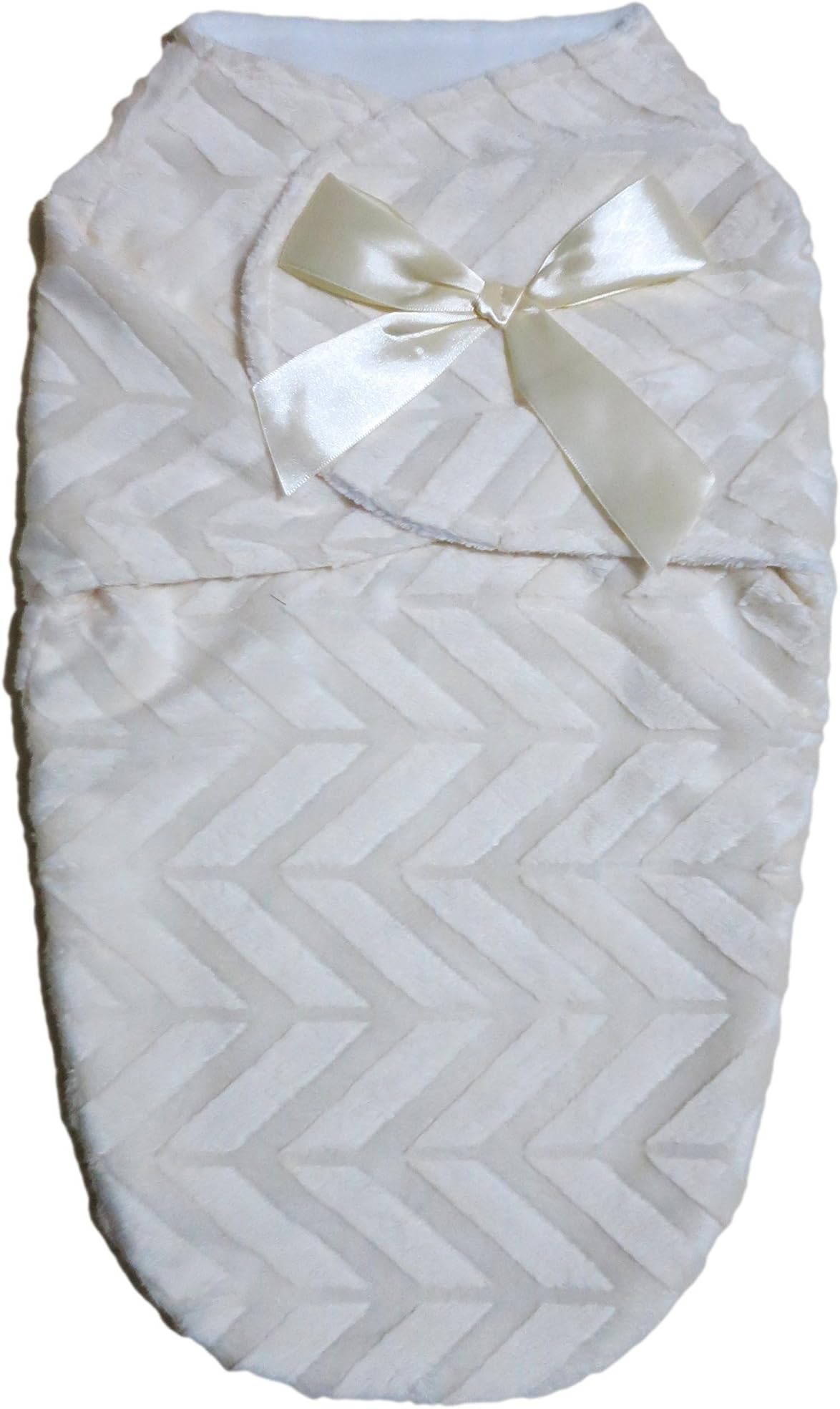 Swuddles-Bundle Bean - Swaddle Baby Blanket - Ivory with Lines