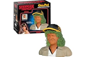 Chia Pet Stranger Things - Dustin with Seed Pack, Decorative Pottery Planter, Easy to Do and Fun to Grow, Novelty Gift, Perfect for Any Occasion
