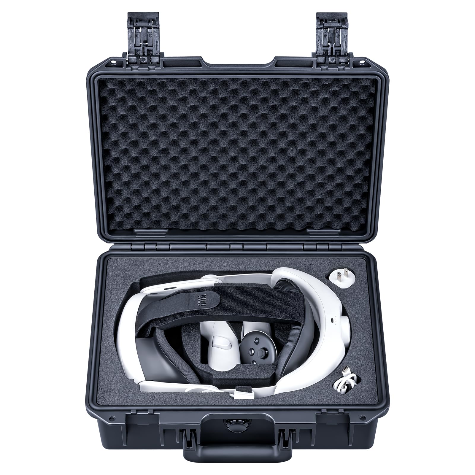 Lykus Titan OQ210 Waterproof Hard Case, Works with Quest 3S/Quest 3 and Kiwi Design K4/SPC Head Strap with Battery/Elite Strap with Battery, Better Protection [CASE ONLY]