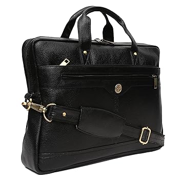 Hammonds Flycatcher Leather Black Laptop Briefcase