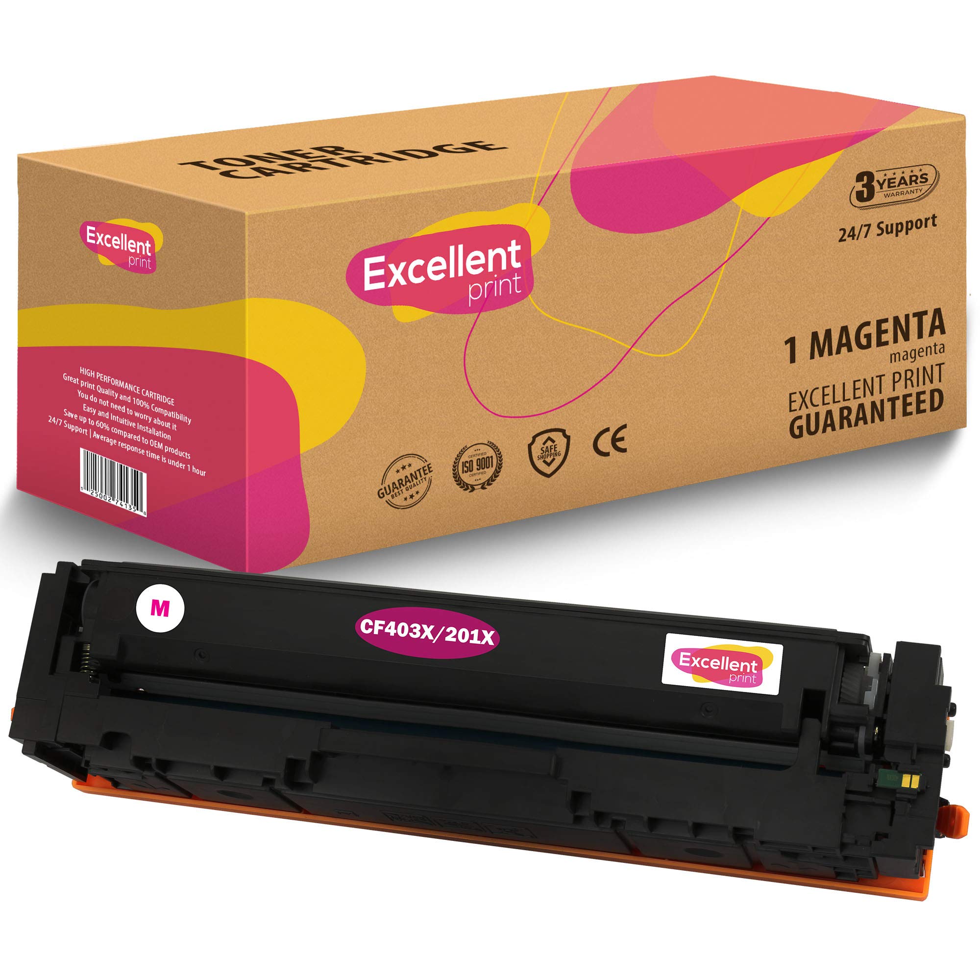 Excellent Print CF400X CF401X CF403X CF402X 201X Compatible Toner cartridge for HP Color LaserJet Pro M252dw M274n MFP M277dw MFP M277n