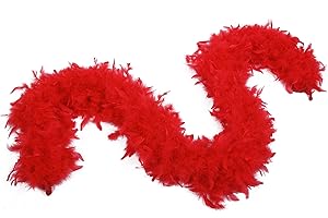 FLYDREAMFEATHERS 100 Gram 2 Yard Long Chandelle Feather Boa over 10 Colors, Great for Party, Wedding, Costume