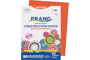 SunWorks Construction Paper, 9"X12", Orange, 50 Sheets