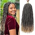 Passion Twist Hair 18 Inch 6 Packs/Lot Water Wave Crochet for Passion Twists Long Bohemian Hair Braiding Passion Twist Crochet Hair Braids Synthetic Hair Extensions (T1B/27#)
