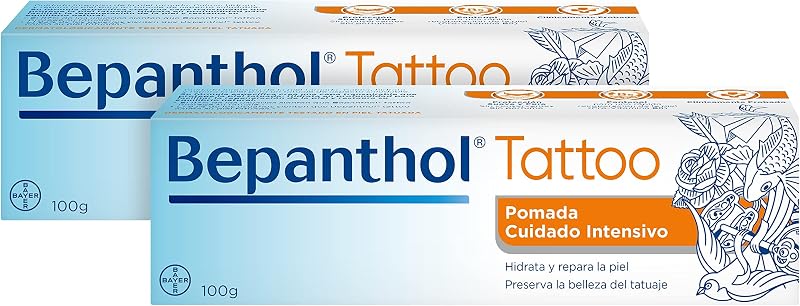 Panthenol Tattoo Cream - Hidrata - Repara a pele pós-tatuagem e preserva a beleza das tatuagens - 2x100 g - Sem conservantes e sem fragrância