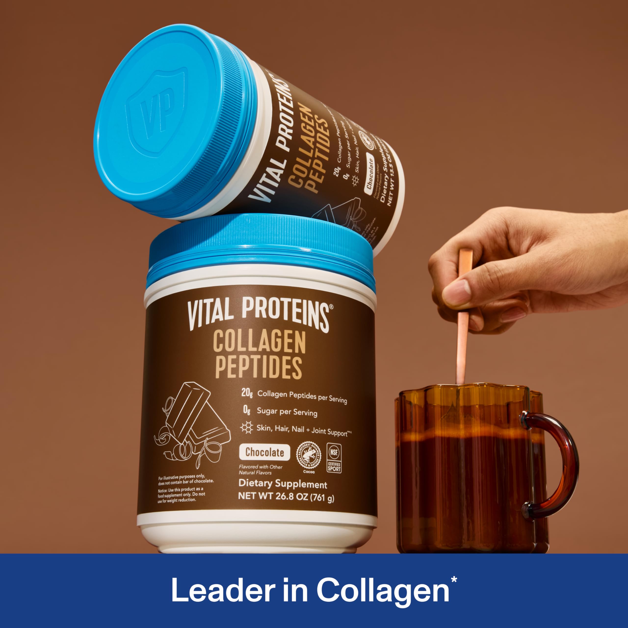 Vital Proteins Collagen Peptides Powder Supplement, Hydrolyzed Collagen for Skin, Hair, Nails & Joints, Chocolate, 28 Servings