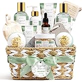 Birthday Gifts for Women Spa Gift Baskets Bath Set for Women Self Care Kit | Bergamot Jasmine Bath and Body Kit Care Package, Anniversary Bosses Day Gifts for Women Mom Her Wife Girlfriend Friend Sister