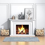 Mutool Metal Firewood Rack 65x33x60cm Log Holder for Indoor Outdoor Use view 3