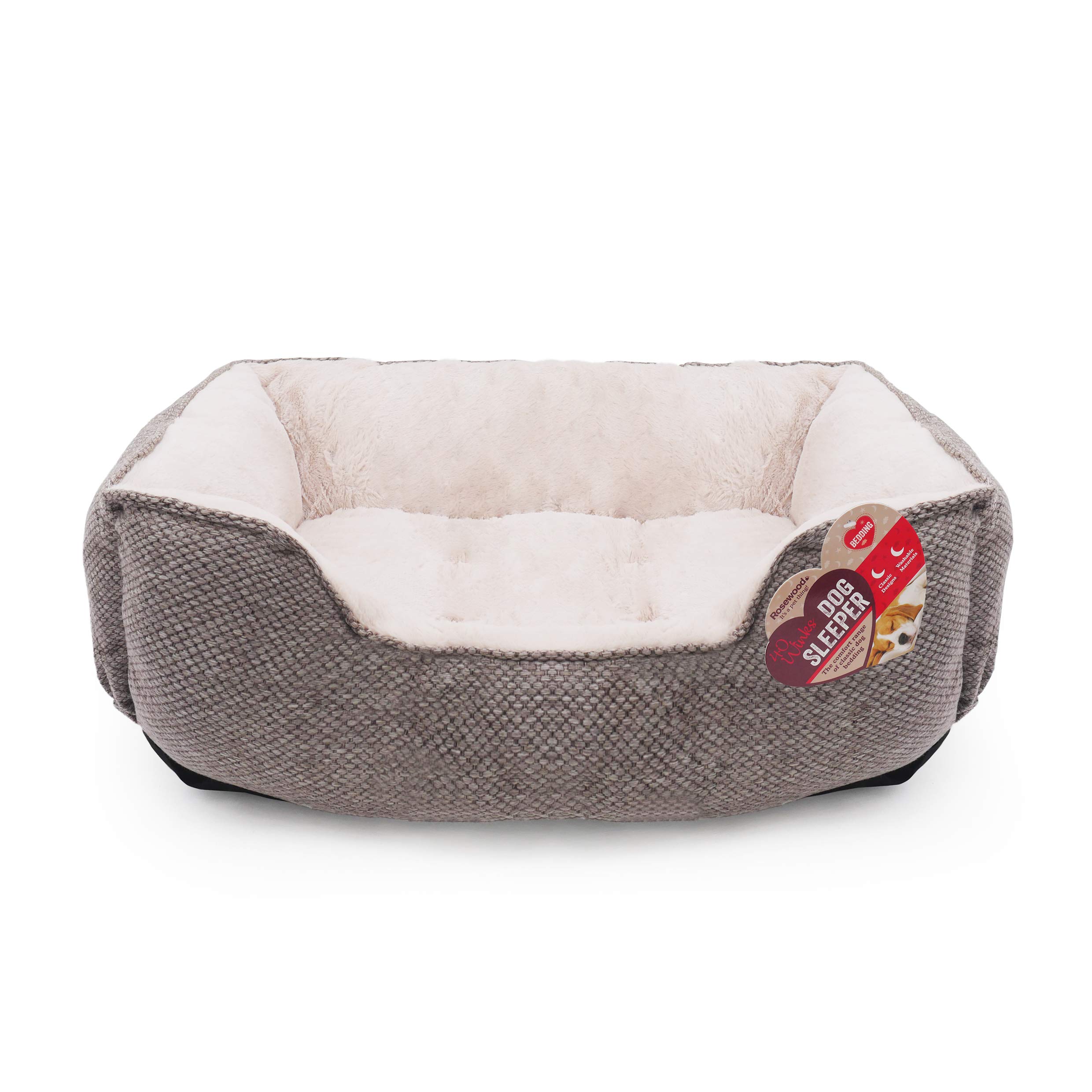 Rosewood Luxury Truffle Square Dog Bed, Medium