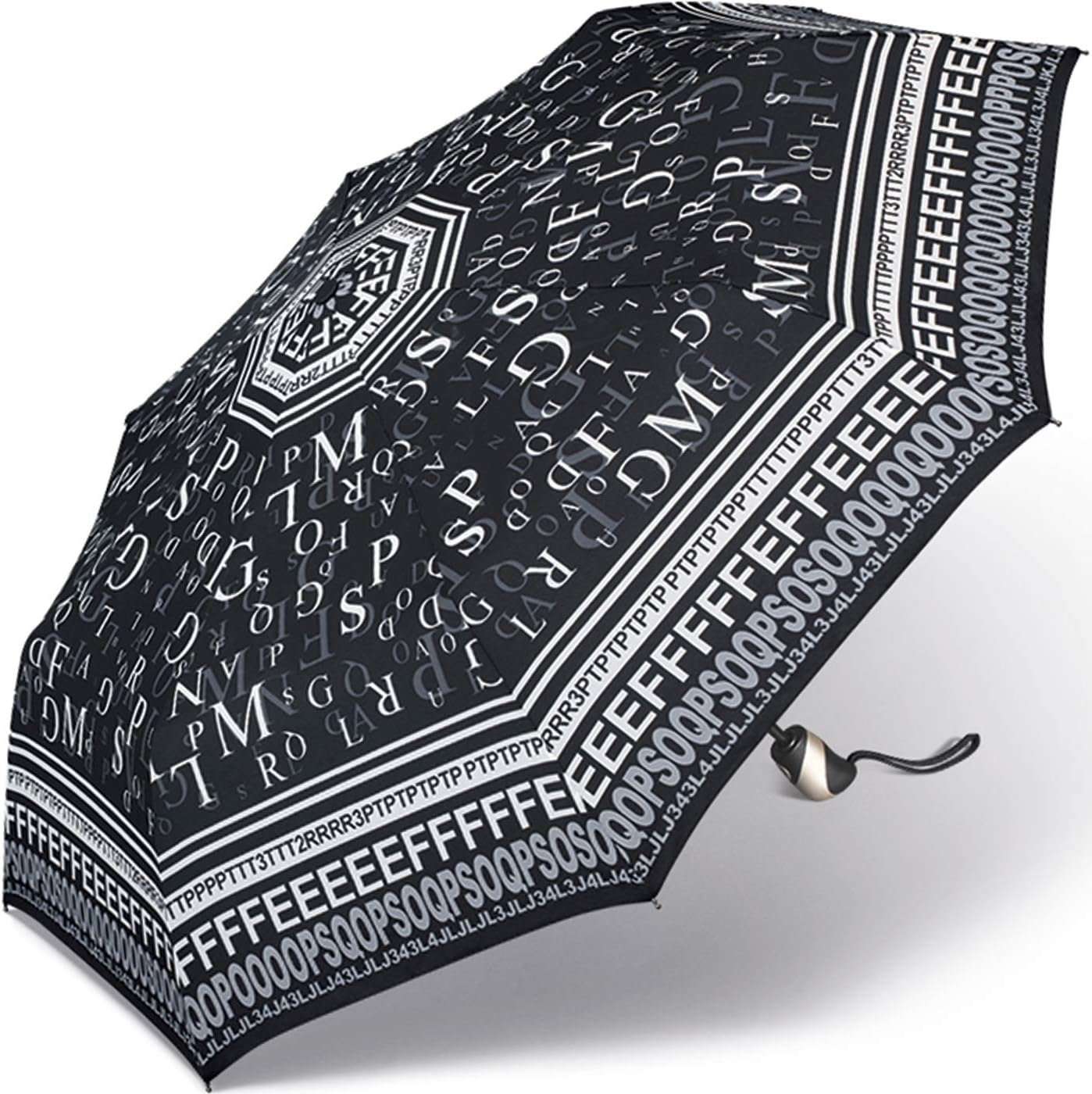happy rain Easymatic Ultra Light Foldable Umbrella 28 cm, Letters, 100 cm - Image 3