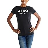 Aeropostale Women's Aero Short Sleeve Graphic Tee- Block