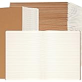 Labkiss 30 Pack Large B5 College Ruled Notebook & Journal Bulk, Kraft Cover, B5 Size, 7.6x10 inch, 60 Pages, Line Thick Paper, Subject Note Pad Planner Set for Women Men Kids Traveler Student Office