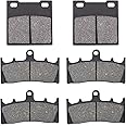 AHL Front and Rear Brake Pads Set for Suzuki GSX1300 R Hayabusa 1999-2007 GSF1200 SK/K Bandit 2001-2005 GSXR750 W/T/V/X 1996-1999 /GSXR 600 1997-2003/TL1000S 1997-2001 (Semi-metallic)