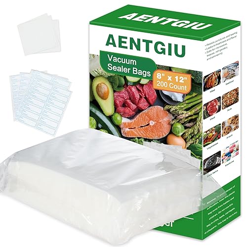 200 Vacuum Sealer Bags For Food, 8x12 Inch Thick BPA Free Vacuum - Main Image