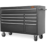 WEN 52-Inch Premium Rolling Tool Cabinet, Black, Heavy Duty 21-Gauge Powder-Coated Steel Construction, for Garage and Workshop (GG532B)