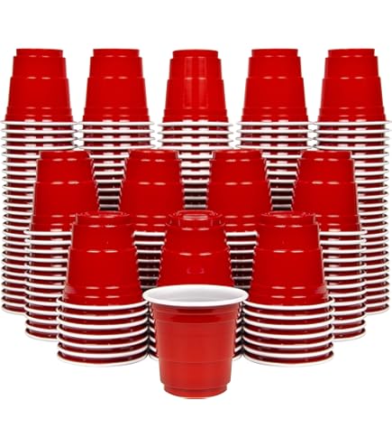 200 Pcs Patriotic Shot Cups 1.5oz | Fourth Of July Disposable Party Glasses | Memorial Day Veterans Day Supplies