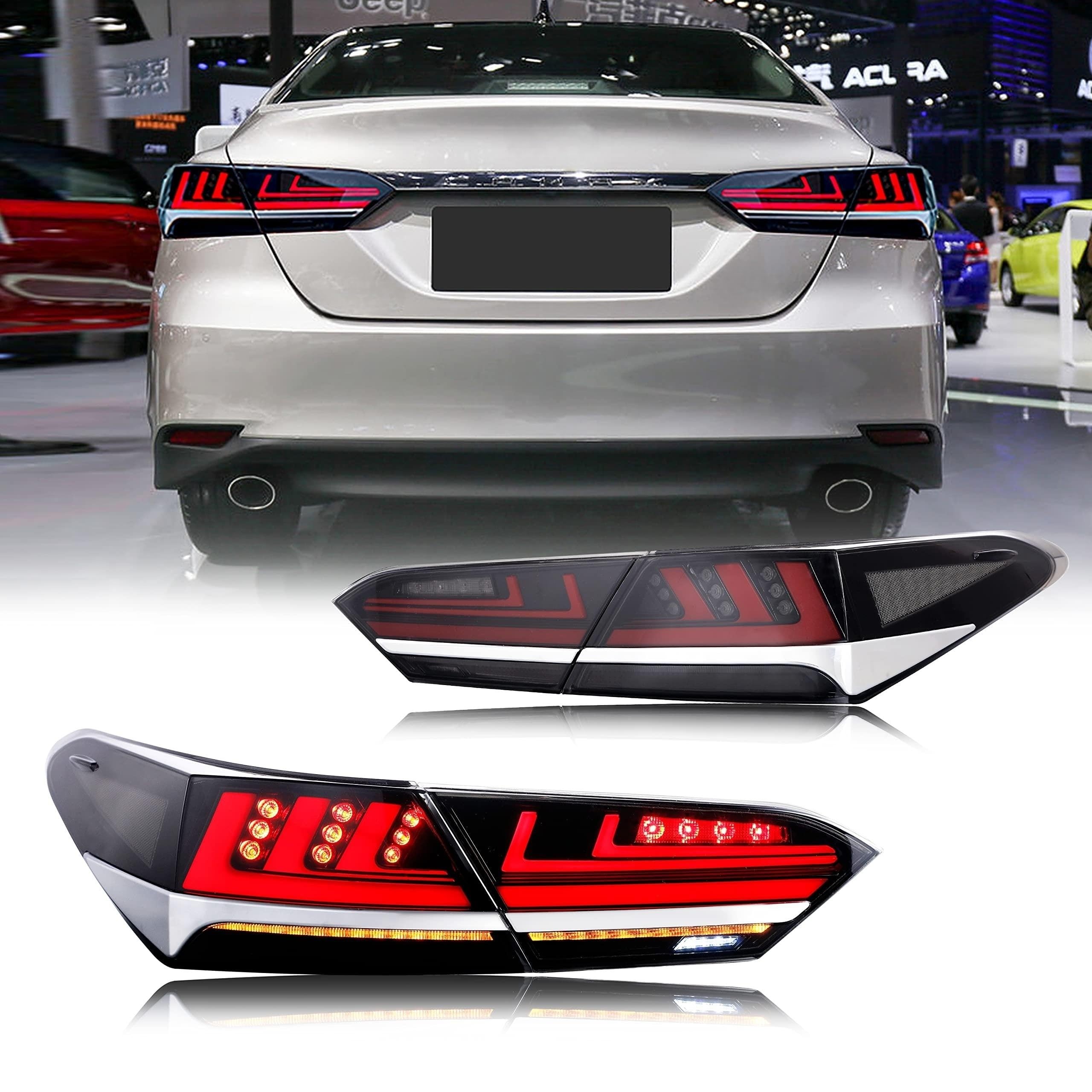 Photo 1 of ********** one taillight is damaged and missing parts************
inginuity time LED Tail Lights For Toyota Camry 2018 2019 2020 2021 2022 2023 Rear Lamps Start Up Animation DRL Brake Turn Signal Assembly (Smoked)