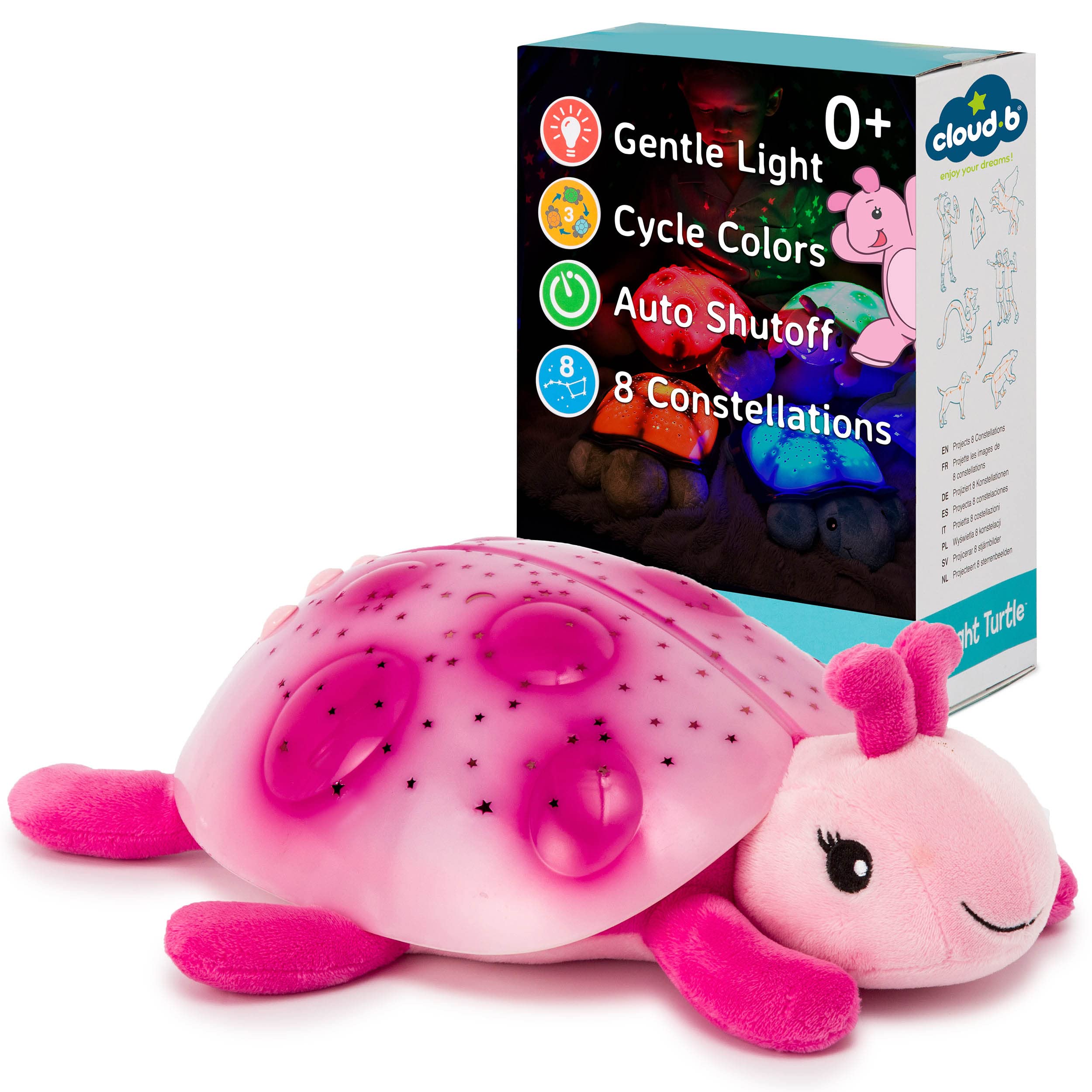 Cloud b Twilight Ladybug Pink - Star Projector Night Light Kids | Sleep Aid for Babies, Eases Fear of Dark with Soothing Sounds & Auto Shut Off | Newborn Essentials Soothers Gift-Ready for Parents