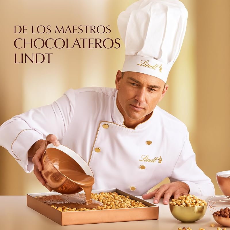bombones LINDOR SURTIDO CORNET incluye bombones chocolate negro al 70% de cacao, chocolate con leche, chocolate negro, delicioso bombón con interior de chocolate cremoso, 337g