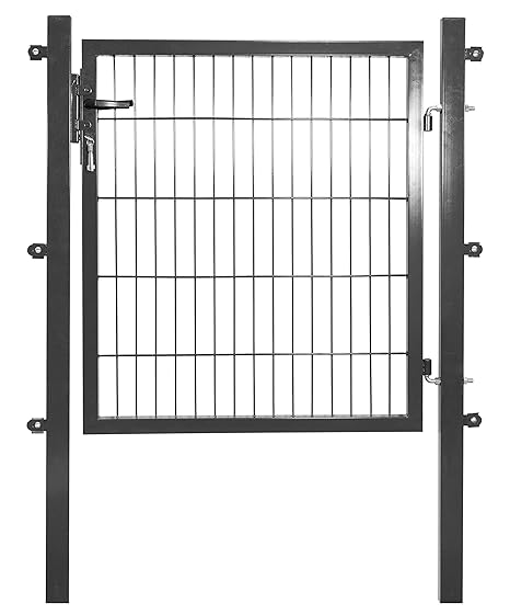 Arvotec Gartentor für Stabmattenzäune, anthrazit, BxH:1000x2000mm inkl. Pfosten - mit Befestigungsmaterial & Ersatzschlüsseln