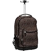 Rockland Single Handle Rolling Backpack, Leopard, 19-Inch (R02-LEOPARD)