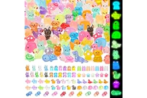 Guiqulai 150 Pcs Mini Resin Animals Luminous 10 Styles Resin Animals Mini Figurines Glow in The Dark Miniature Figures for Ga