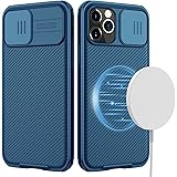 CloudValley Designed for iPhone 12/12 Pro Magnetic Case, 6.1 inch Camera Protection Case with Slide Lens Cover, Built-in Magn