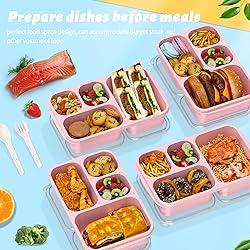 Bento Box for Adults and Snack Containers Set of 4