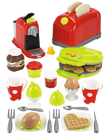 Ecoiffier 2647 Toaster mit Zubehör, Bunt