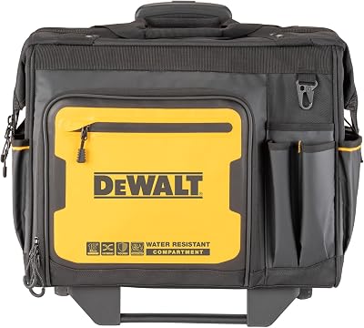 DEWALT 18 inch Rolling Tool Bag IP54 Water-Resistant 1680D Fabric