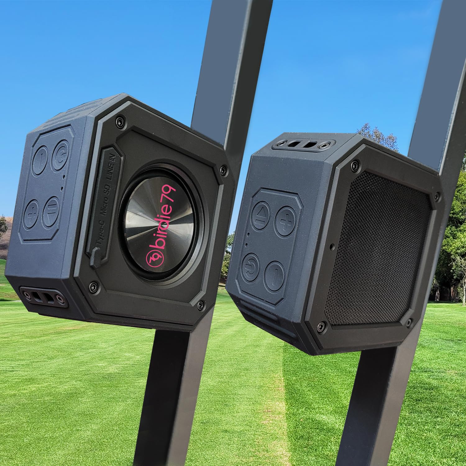 Photo 1 of BIRDIE79 2-Pack Golf Cart Bluetooth Speaker | 30W Loud Stereo | Magnetic Mount | IPX7 Waterproof | Rugged & Shockproof (X1)